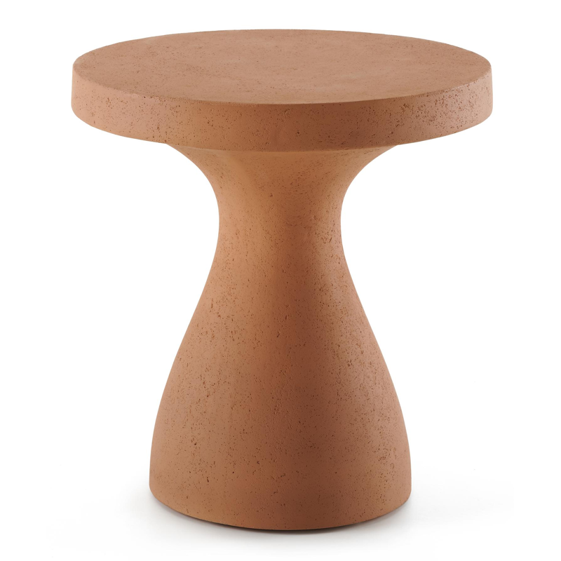 Lomo bijzettafel in roestbruin beton roestbruin - Dia. 50 x H 54 cm