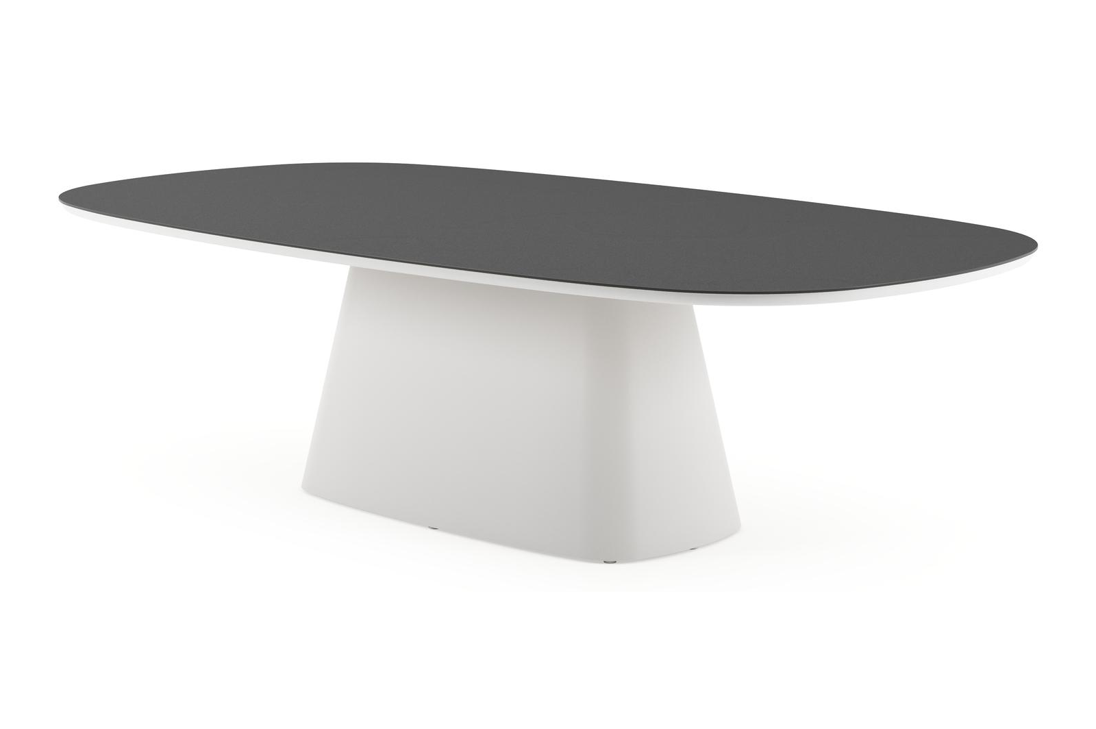 Amico tuintafel bombo xl in wit aluminium en volkeramiek Nero Black - L 270 x B 148 x H 73.5 cm