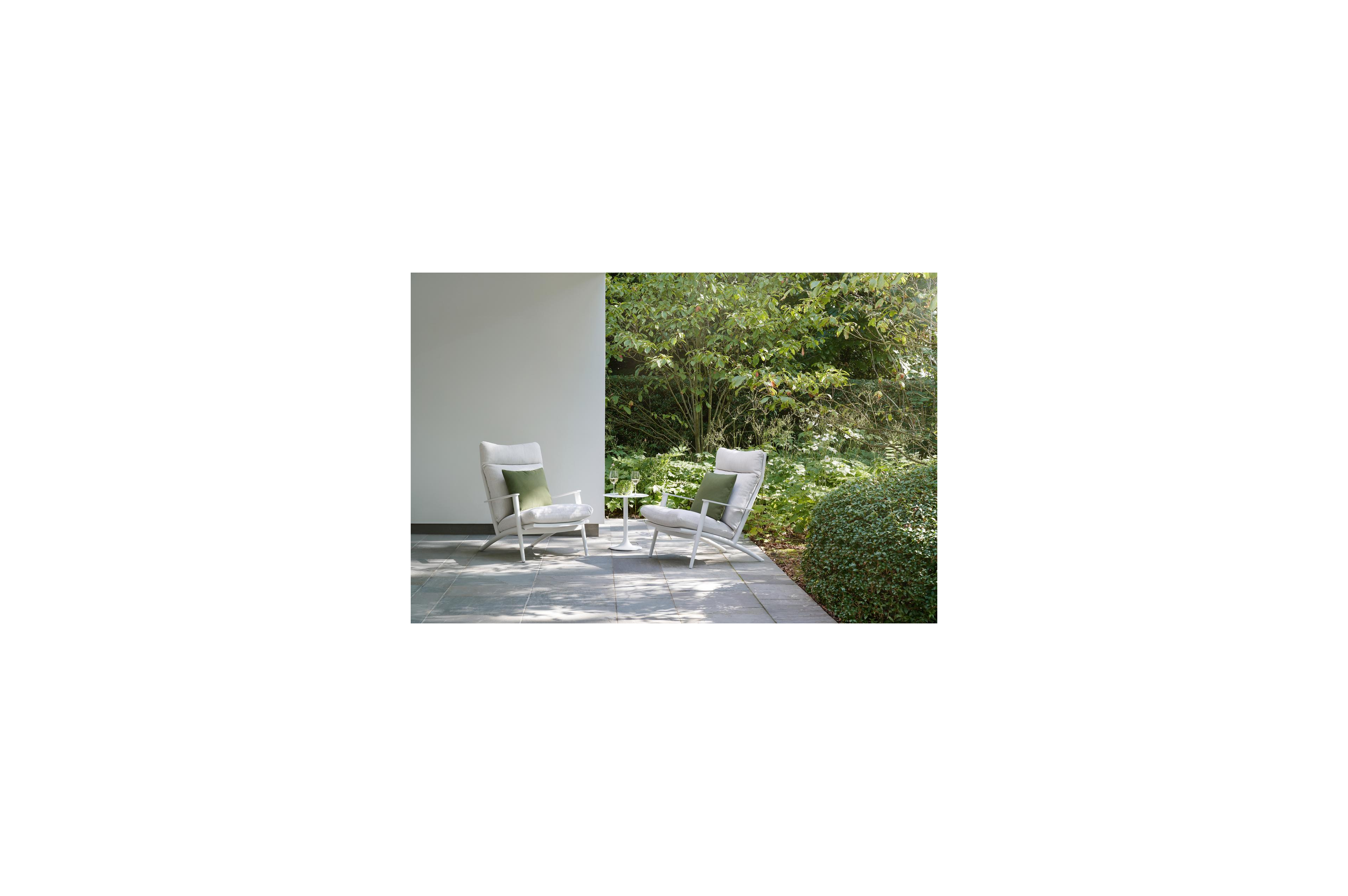 Litta bijzettafel in wit aluminium - Dia. 43 x H 50 cm