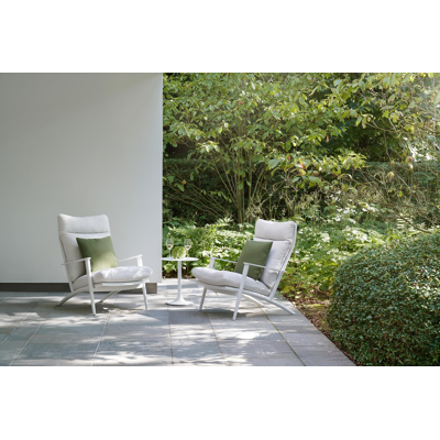 Litta bijzettafel in wit aluminium - Dia. 43 x H 50 cm