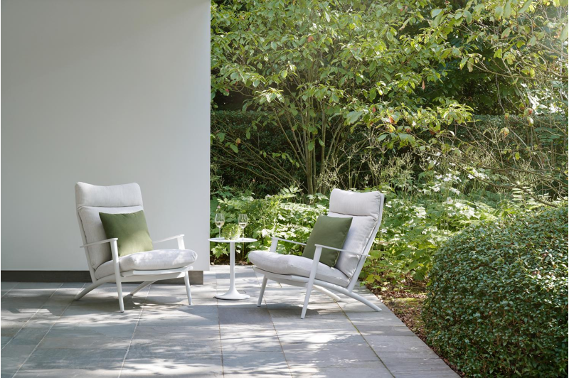 Litta bijzettafel in wit aluminium - Dia. 43 x H 50 cm