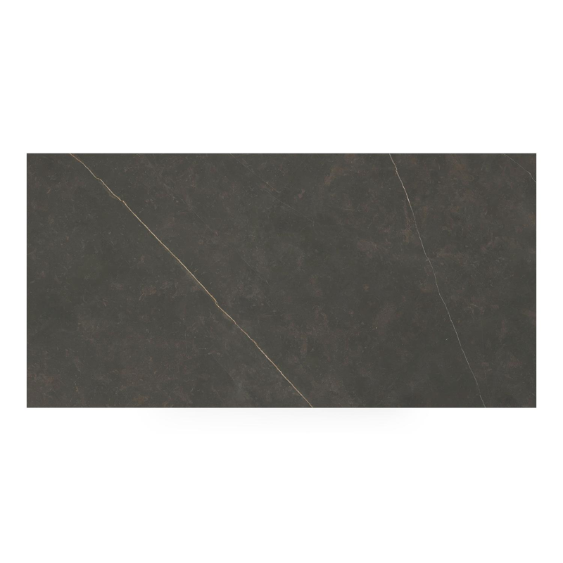 Table de jardin Nano en aluminium noir et céramique pleine calatorao - Lg 200 x Larg. 100 x H 75 cm