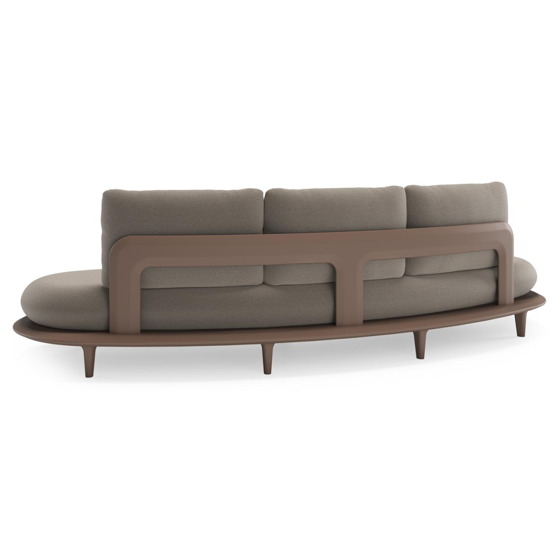 Bomero loungeset in taupe aluminium met savane coconut all weather sunbrella® luxe kussen