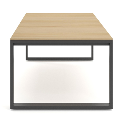 Verato tuintafel in zwart aluminium en teak - L 280 x B 110 x H 76.5 cm