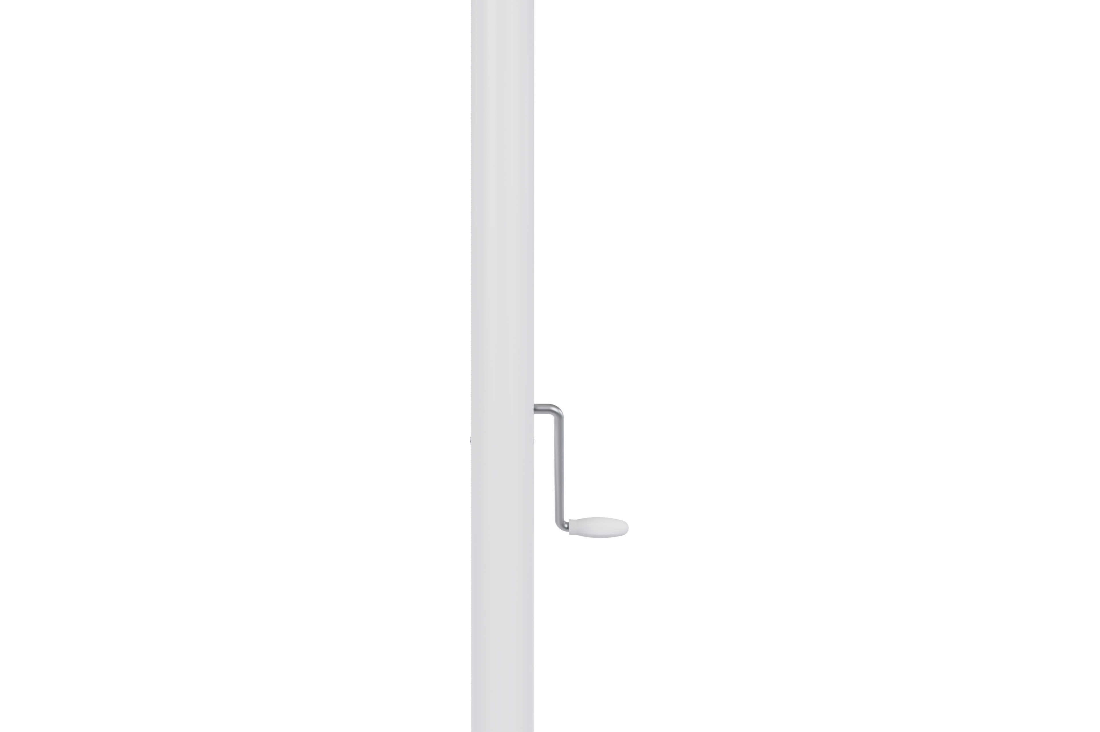 Solino staanparasol in wit aluminium met grijs all weather sunbrella® premium parasoldoek - Dia. 400 cm (zonder voet)