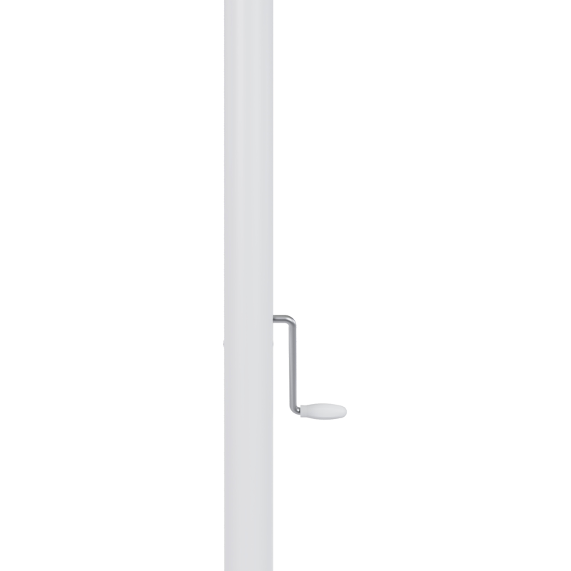 Solino staanparasol in wit aluminium met grijs all weather sunbrella® premium parasoldoek - Dia. 400 cm (zonder voet)