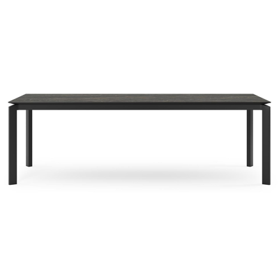 Cirello tuintafel in zwart aluminium en volkeramiek black obsession - L 240 x B 100 x H 75 cm