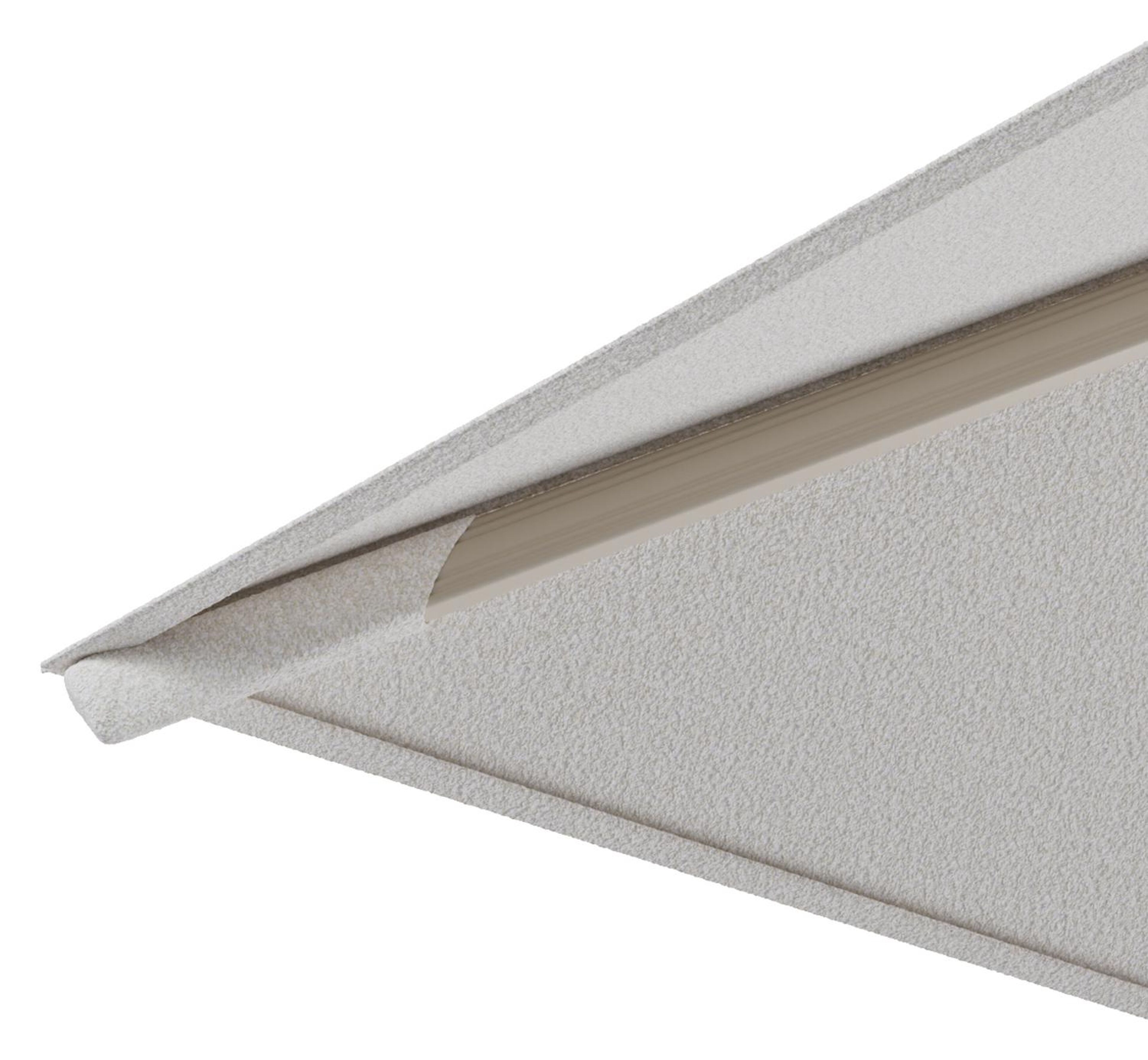 Rufina zweefparasol met tiltfunctie in beige aluminium en Soul Optik All Weather Solica parasoldoek - L1 300 x L2 300 cm met parasolvoet Minore 150 kg met wielen