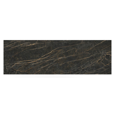 Malito tuintafel rechthoekig in wit aluminium en volkeramiek Black Obsession - L 220 x B 70 x H 75 cm