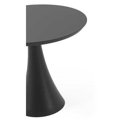Fano tuintafel rond in zwart aluminium - Dia. 85 x H 75 cm