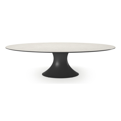 Fano tuintafel in zwart aluminium en volkeramiek shilin - L 290 x B 148 x H 75 cm