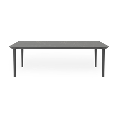 Orso tuintafel in zwart aluminium en volkeramiek black obsession - L 240 x B 100 x H 75,5 cm
