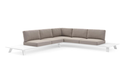 3-zit hoek links/rechts + 2-zit + zijtafels