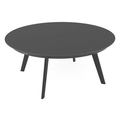 Rondo loungetafel in zwart aluminium en nero black volkeramiek - Dia. 85 X H 35 cm