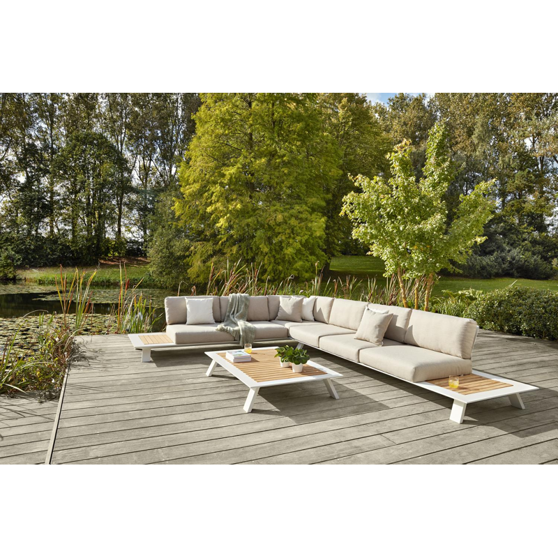 Coussin déco 45 x 45 cm en all weather sunbrella® luxe blanc