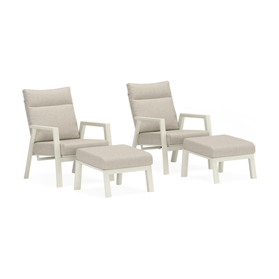 Avila loungeset in beige aluminium met twilight granite weather+ softtouch kussens