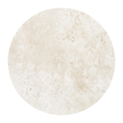 Bomero loungetafel rond in beige aluminium en volkeramiek Rapolano - Dia. 84 x H 32.2 cm