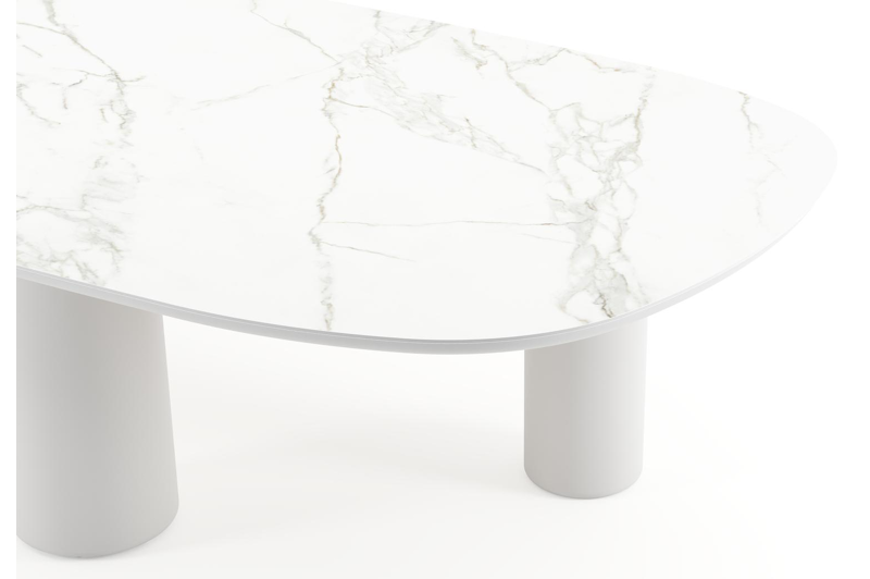 Amico tuintafel bombo xl in wit aluminium en volkeramiek Calacatta - L 320 x B 148 x H 73.5 cm