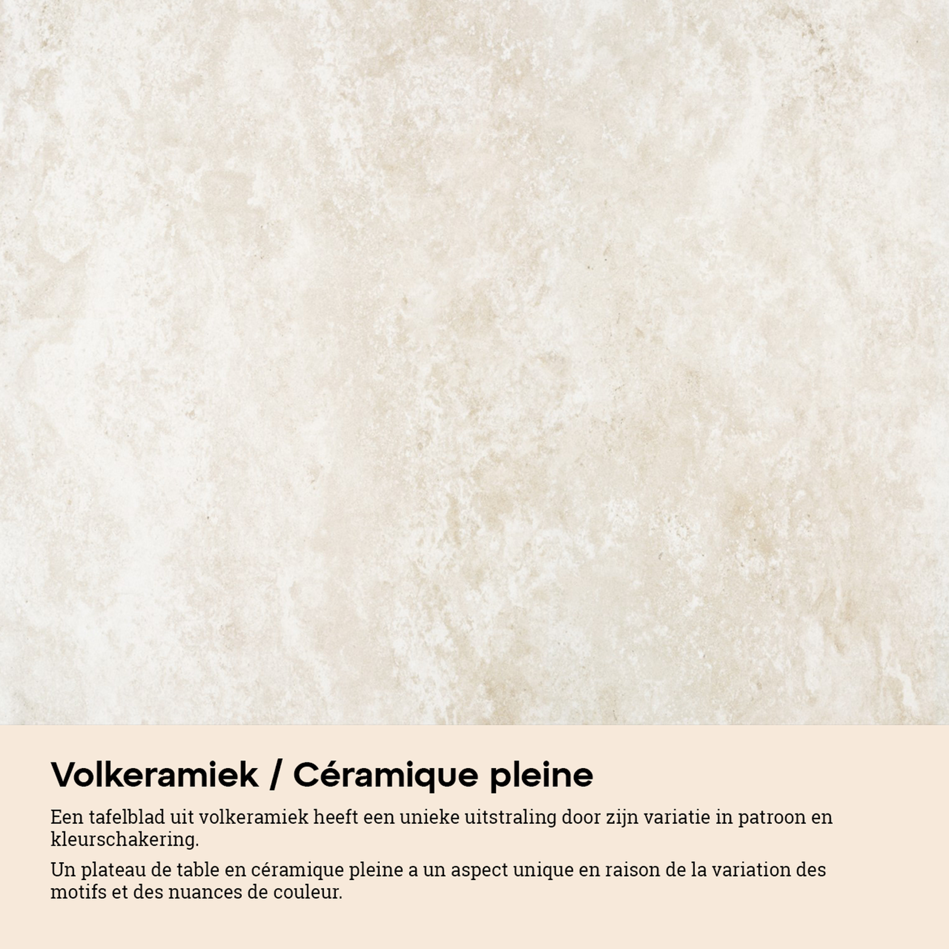 Fano tuintafel rond in beige aluminium en volkeramiek Rapolano dia. 148 cm