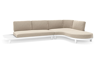 Chaise longue links + 2-zit