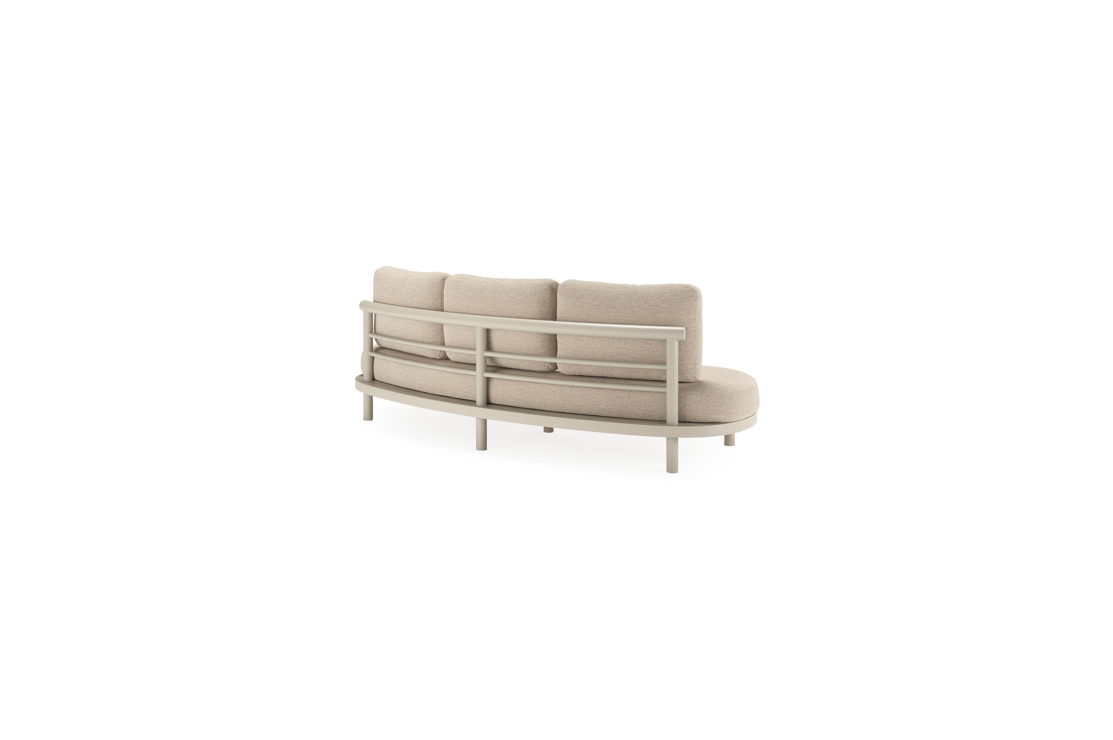 Lindo loungeset in beige aluminium met rustic weather+ softtouch kussens