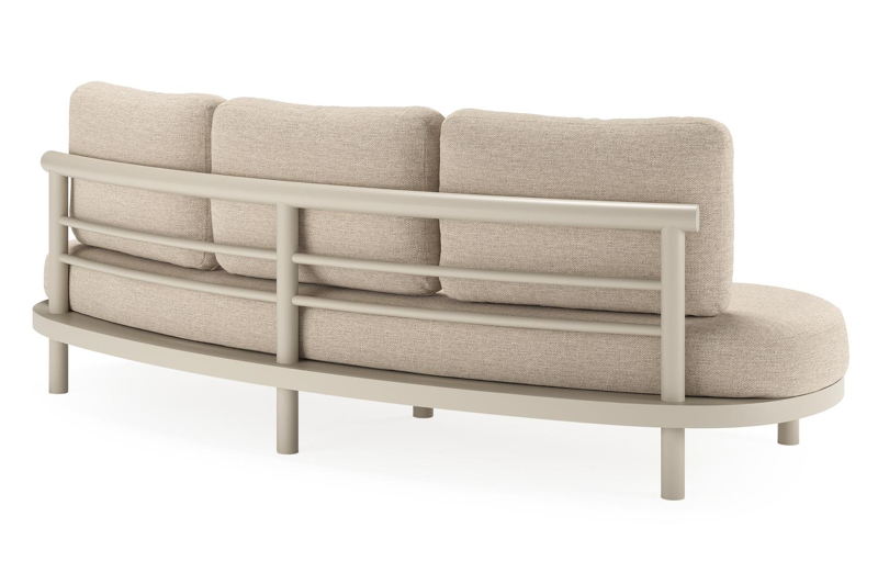 Lindo loungeset in beige aluminium met rustic weather+ softtouch kussens