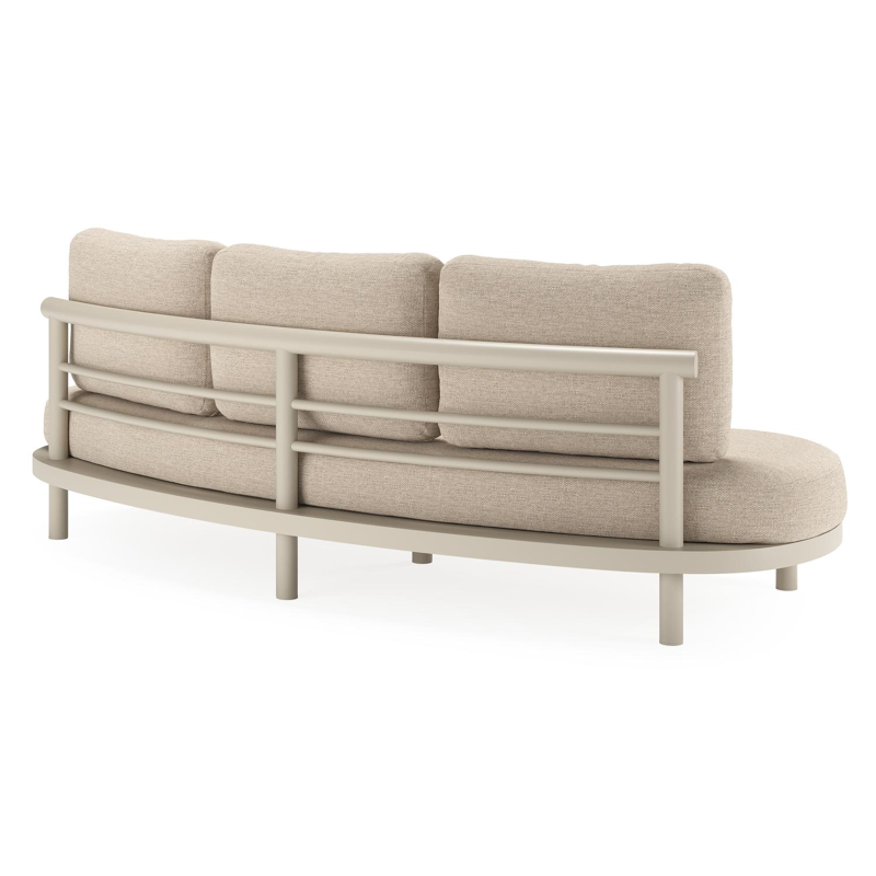 Lindo loungeset in beige aluminium met rustic weather+ softtouch kussens