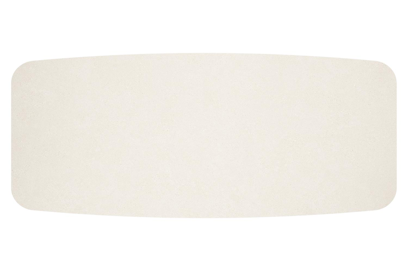 Mosa bootvormige tuinset in wit aluminium en sintered stone crema minerale met 10 Amalfi tuinstoelen