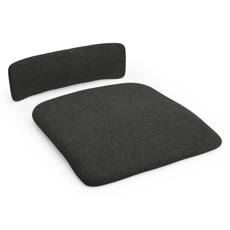 Coussin de chaise (siège et dos) Donato en all weather sunbrella® luxe chartres sooty