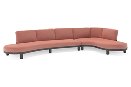 Chaise longue links + 3-zit organisch