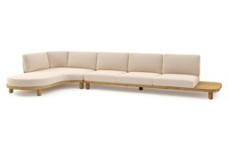 Chaise longue rechts + 3-zit