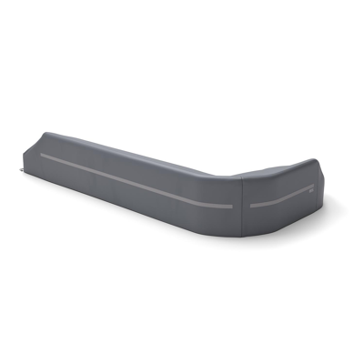 Donato beschermhoes lounge chaise longue rechts + 3-zit - L1: 204 cm x L2: 413 cm x B: 97 cm x H: 68 cm