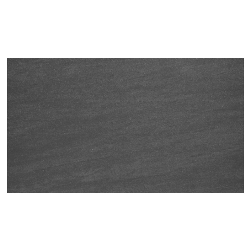 Table de basse Cesano rectangulaire en aluminium blanc et céramique pleine Basalt Black - Lg. 140 x Lrg. 80 x Haut. 24.2 cm