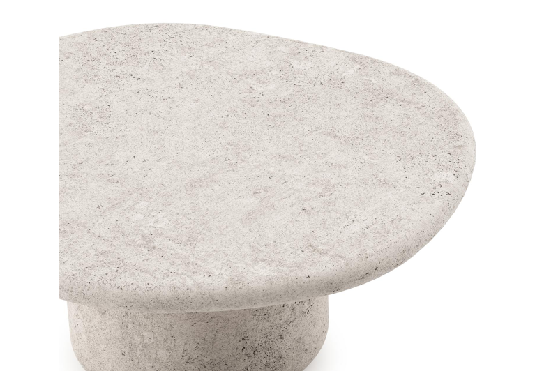 Globo loungetafel in beige beton - Dia. 80 x H 33 cm