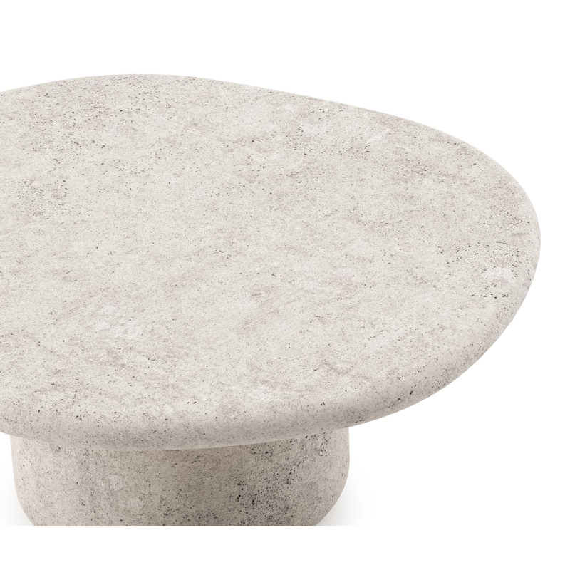 Globo loungetafel in beige beton - Dia. 80 x H 33 cm