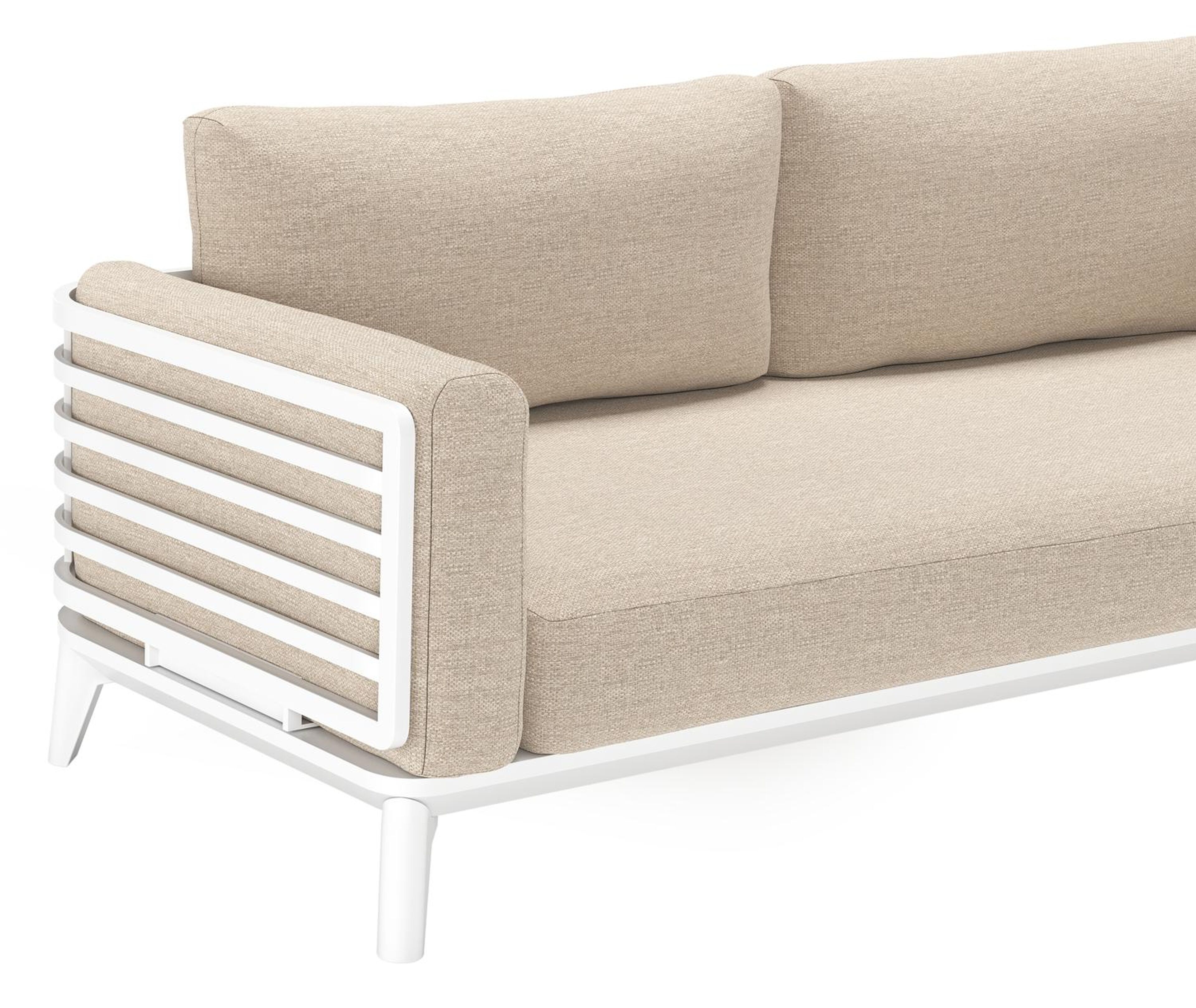 Mosa loungeset in wit aluminium met rustic weather+ softtouch kussens