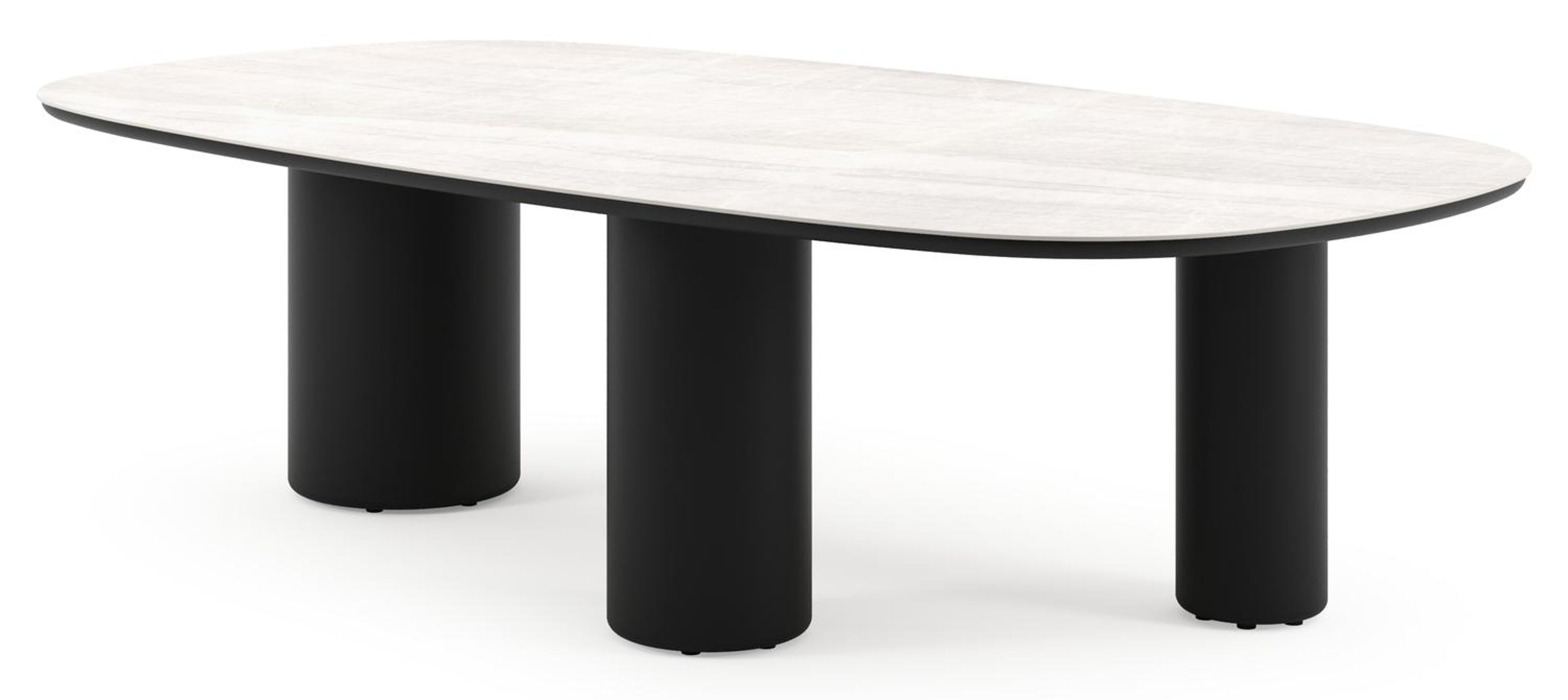 Amico tuintafel bombo xl in zwart aluminium en volkeramiek Taj Mahal - L 270 x B 148 x H 74 cm