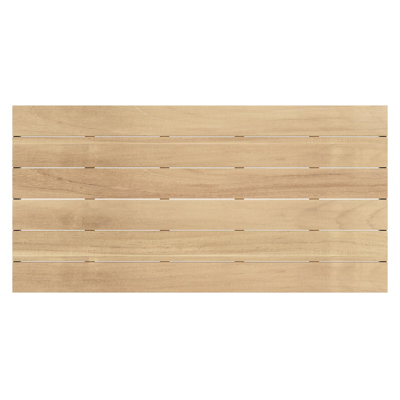 Capri tuintafel in zwart aluminium en teak - L 200 x B 100 x H 75,5 cm