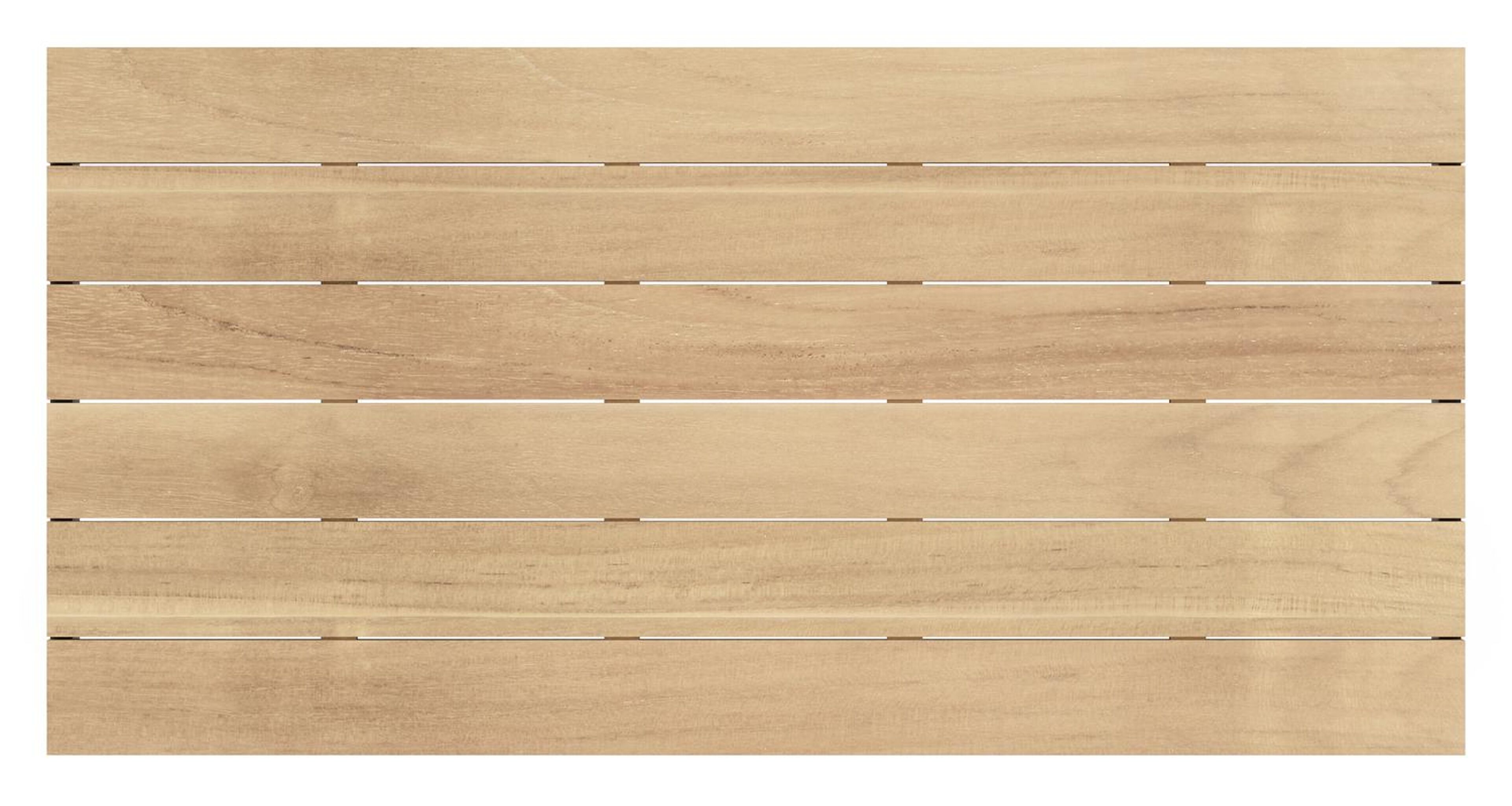 Table de jardin Capri en aluminium noir et teck - Lg 200 x Larg. 100 x H 75,5 cm