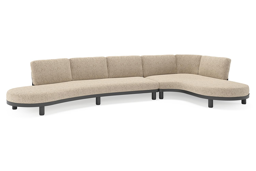 Chaise longue links + 3-zit organisch