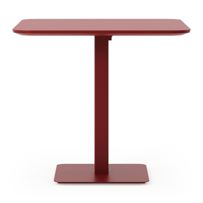 Fano inklapbare tuintafel afgerond vierkant in ruby aluminium - L 80 x B 80 x H 73 cm