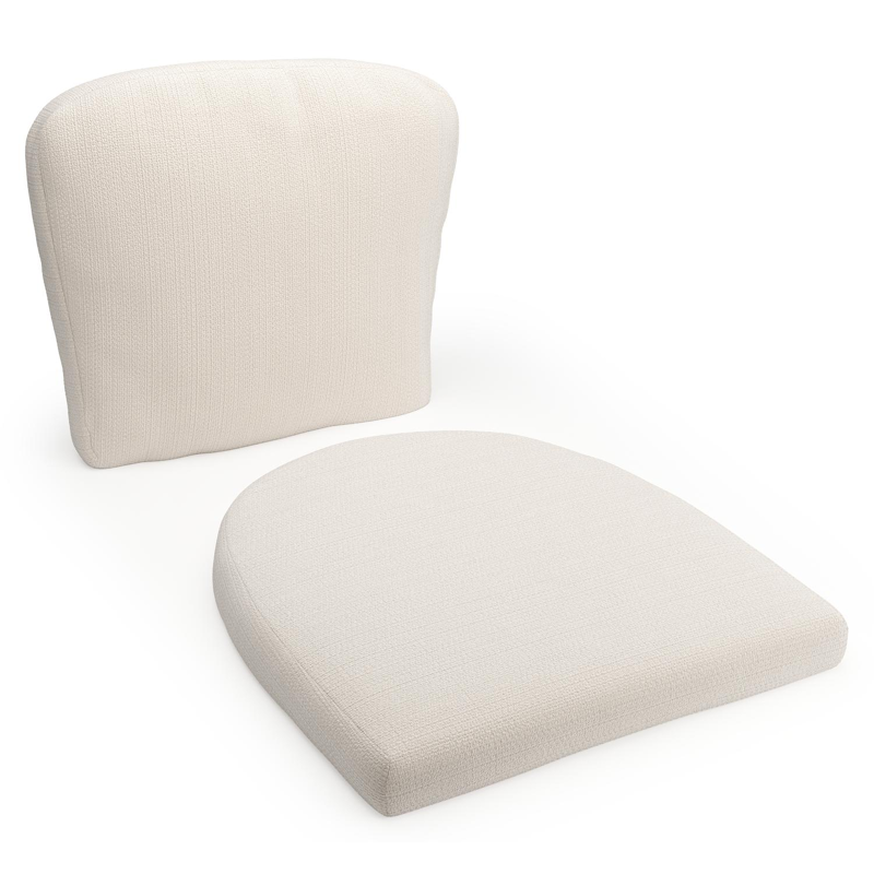 Coussin de chaise luxe (siège et dos) (luxe) Orso en all weather sunbrella® luxe lopi snow