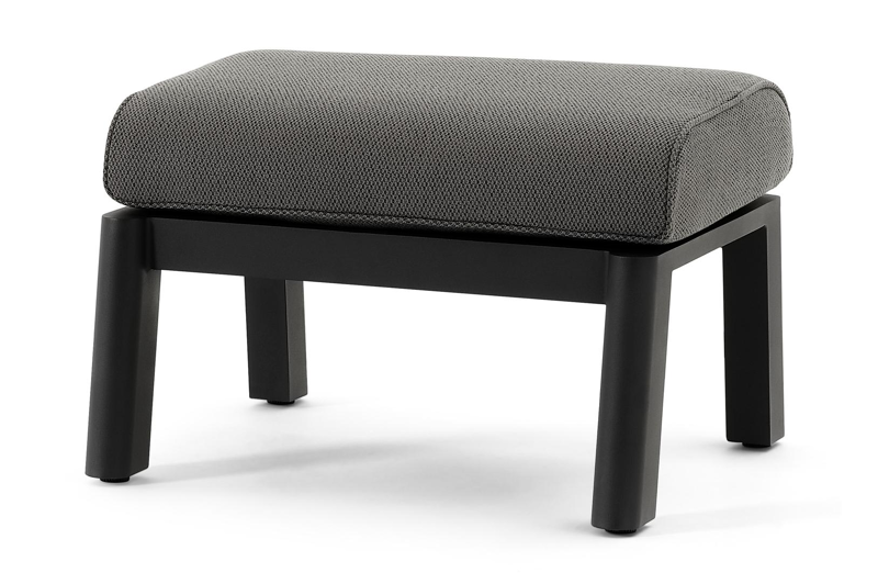 Cirello loungeset in zwart aluminium met lopi shadow all weather sunbrella® luxe kussens