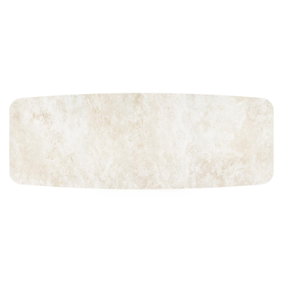 Orso tuintafel bootvorm in wit aluminium en volkeramiek Rapolano L 315 x B 115 cm