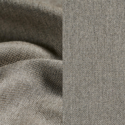 Salon de jardin d'angle Bomero en aluminium taupe et coussins en all weather sunbrella® luxe natte carbon beige