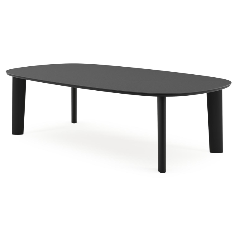 Amico tuintafel bombo xl in zwart aluminium en volkeramiek Nero Black - L 270 x B 148 x H 73.5 cm