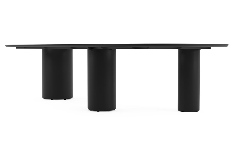 Amico tuintafel bombo xl in zwart aluminium en volkeramiek Taj Mahal - L 320 x B 148 x H 73.5 cm