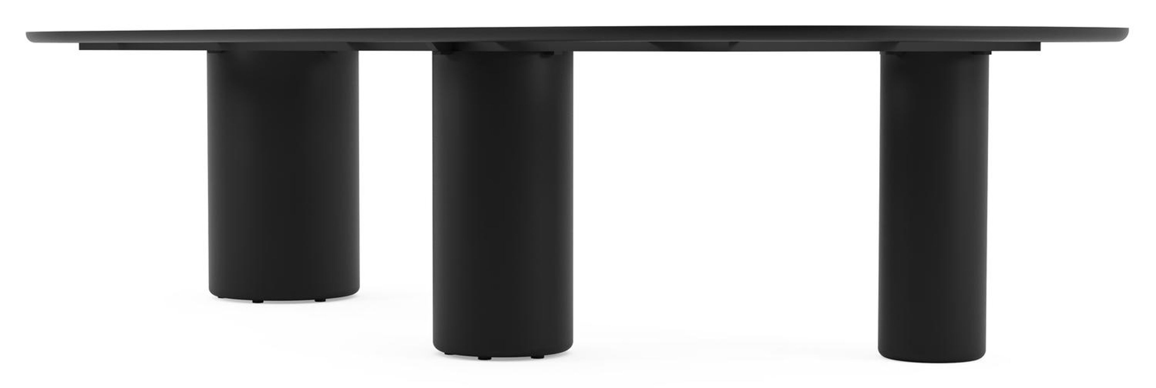 Table de jardin Amico bombo xl en aluminium noir et céramique pleine Taj Mahal - Lg. 320 x Lrg. 148 x Haut. 73.5 cm