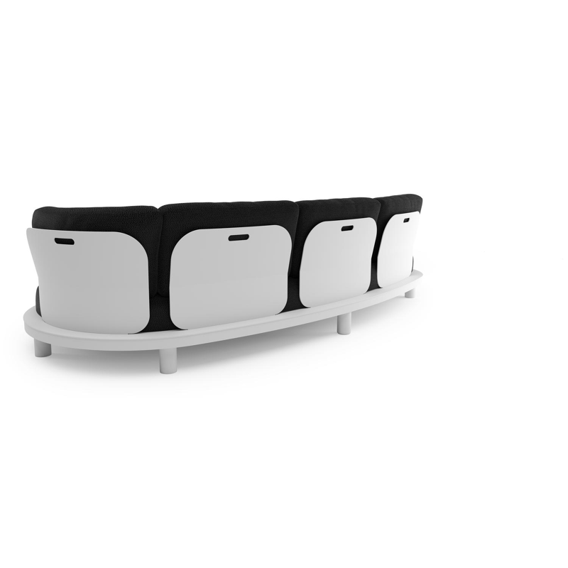 Donato loungebank in wit aluminium met lopi baribal all weather sunbrella® luxe kussen