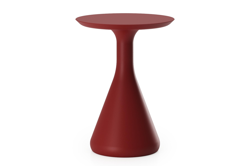 Bomero bijzettafel in ruby aluminium - Dia. 34 x H 46 cm